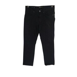 Jeckerson Pants Slim‎ Fit Chinos Black Made In Italy Stretch Mens Sz 31 32x28